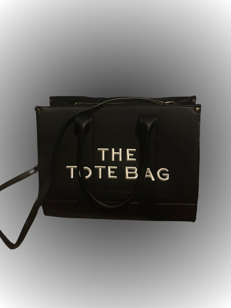 Marc Jacobs Black Pebbled Leather 'The Tote Bag' With Matching Wallet